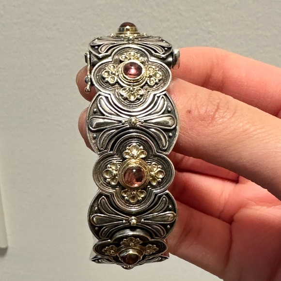 Konstantino Silver and Gold Bracelet with Gemstone Accents - Picture 8 of 10
